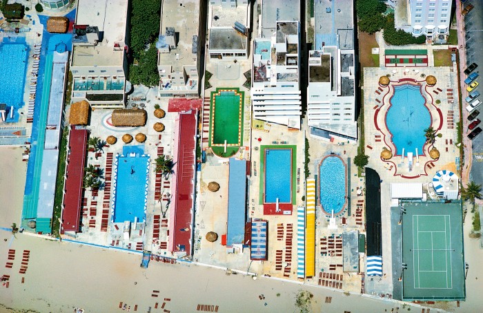 Swimming pools off Miami Beach, Florida