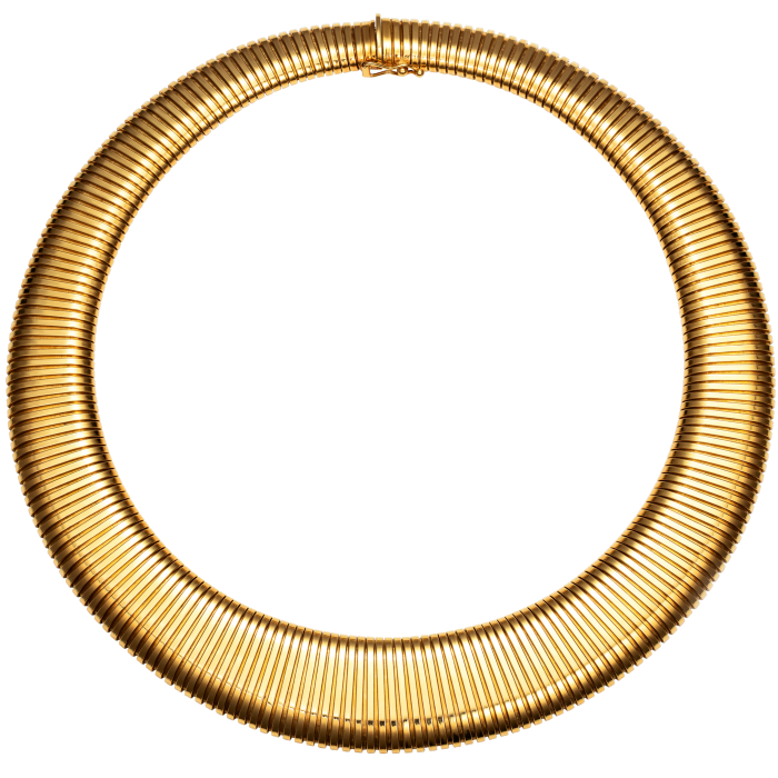 Cartier 18ct-gold gas-pipe style necklace, c1970s, £9,850