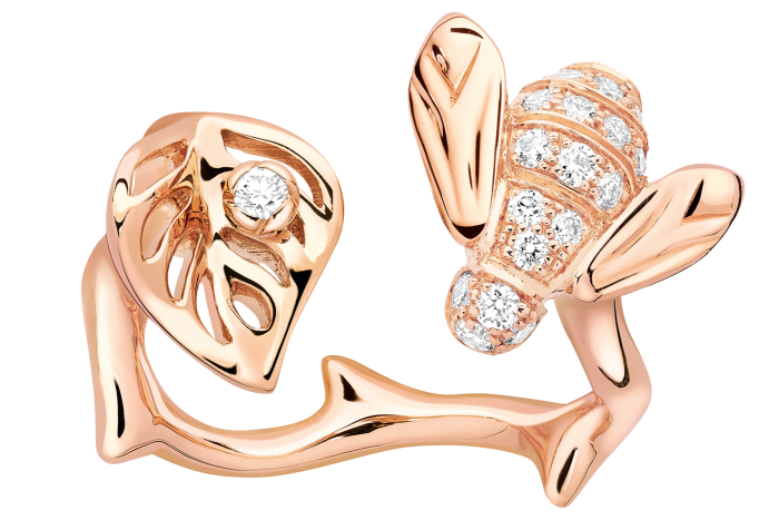 Dior pink-gold and diamond Pré Catelan ring, £4,140