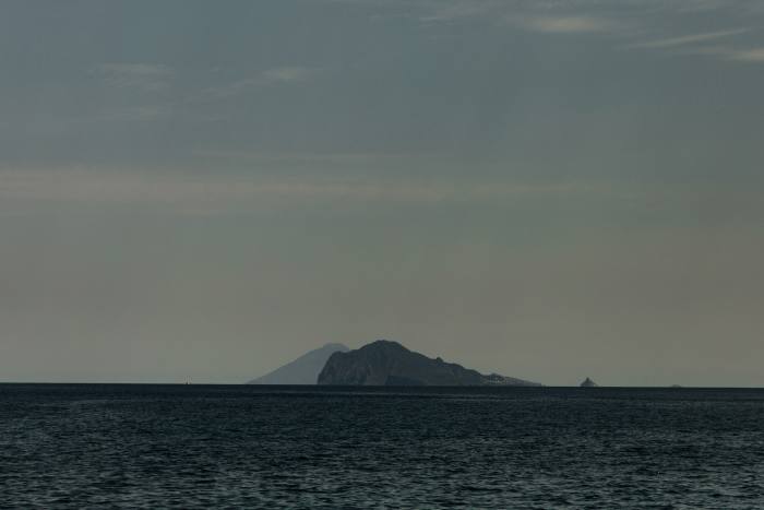 The islands of Panarea and, in the distance, Stromboli