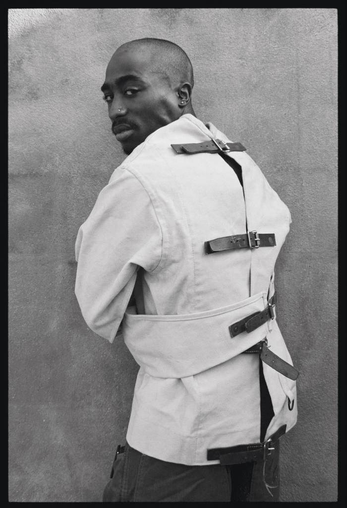 Tupac, straitjacket, 1993 by Sawn Mortensen
