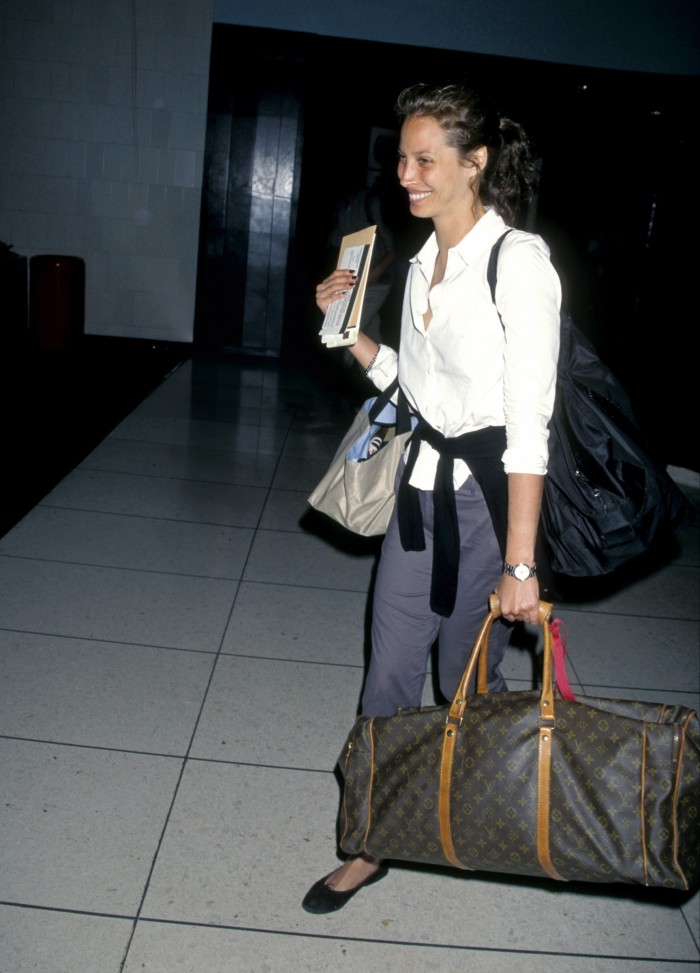 The inspiration: Christy Turlington at Los Angeles International airport in 1998