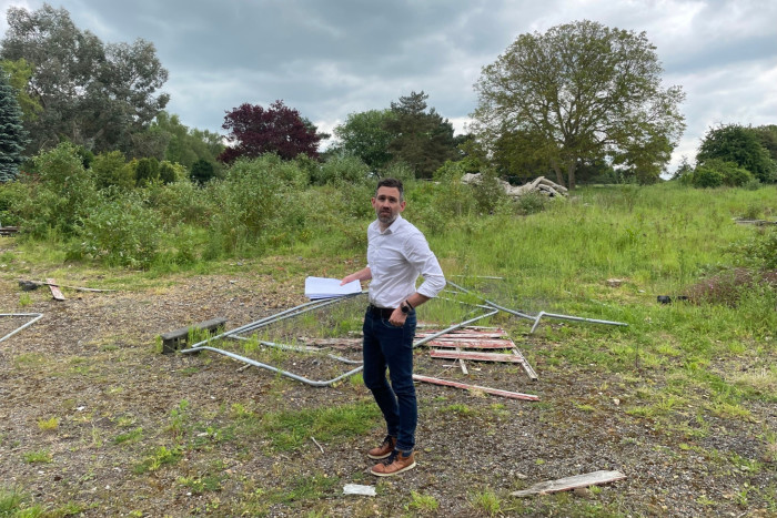 Ben Geering, head of planning at property company Quinn Estates, at the site of the now closed Broke Hill golf course 