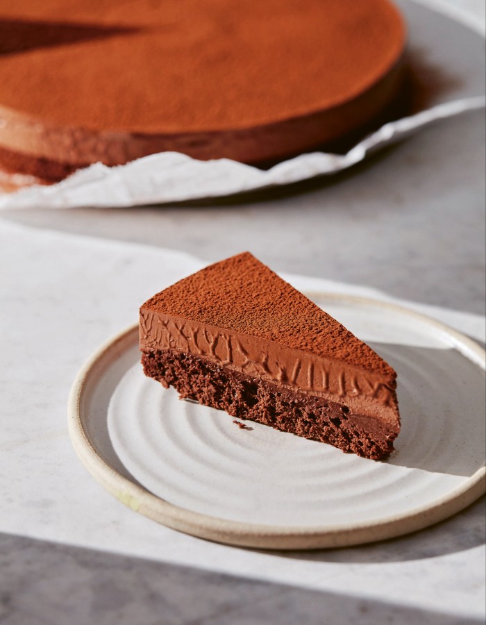 Khoury’s two-tone chocolate cake