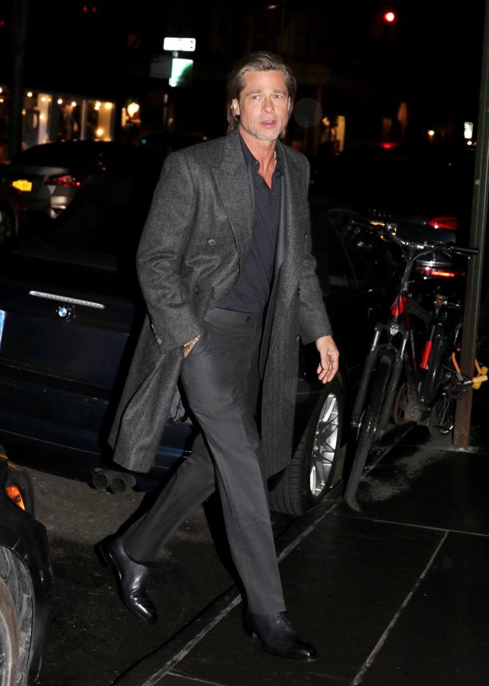 Brad Pitt wears Brioni bespoke to the NYFCC Awards, January 2021