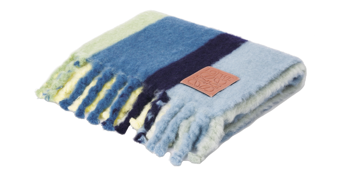 Loewe mohair and wool Stripe blanket, £825