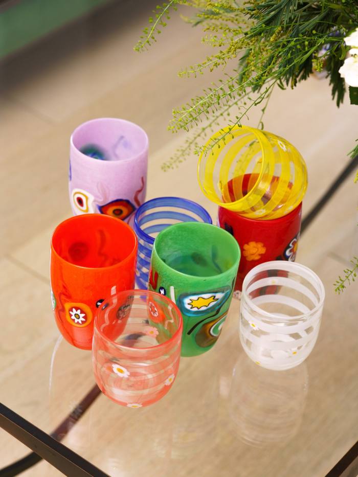 A collection of glassware by Laguna B