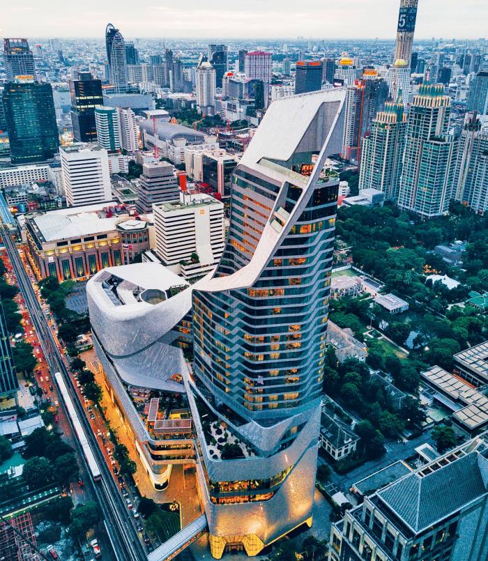 The Central Embassy in Bangkok, completed by Amanda Levete’s practice, AL_A, in 2017