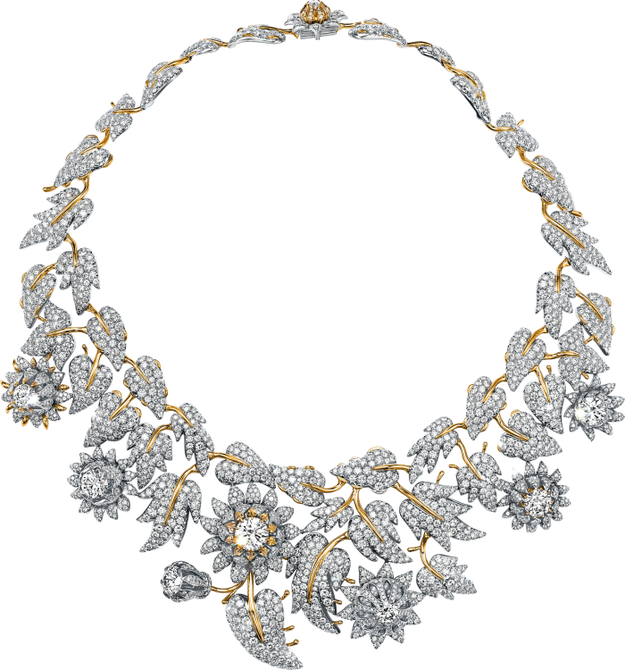 Tiffany platinum, gold and diamond Thistle necklace, POA