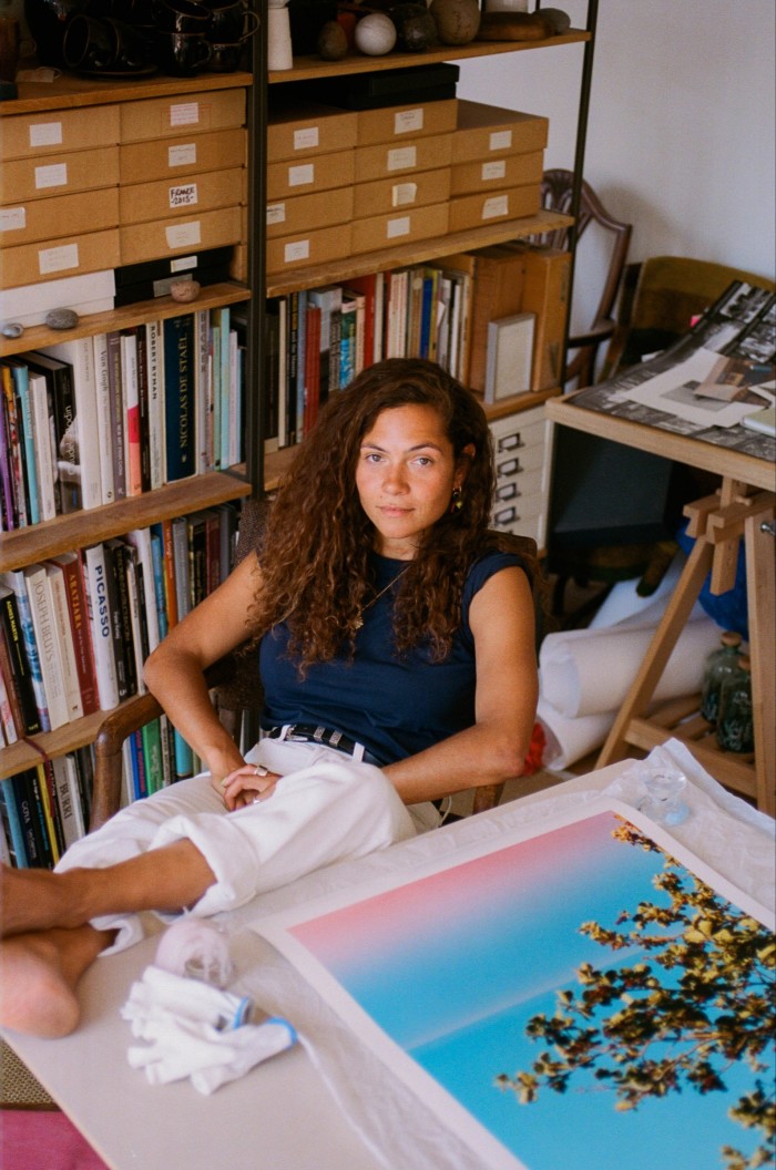 Lily Bertrand-Webb in her London studio
