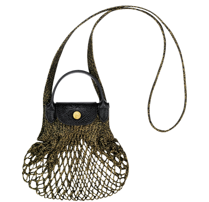 Longchamp leather and cotton mesh Le Pliage Filet bag, £110