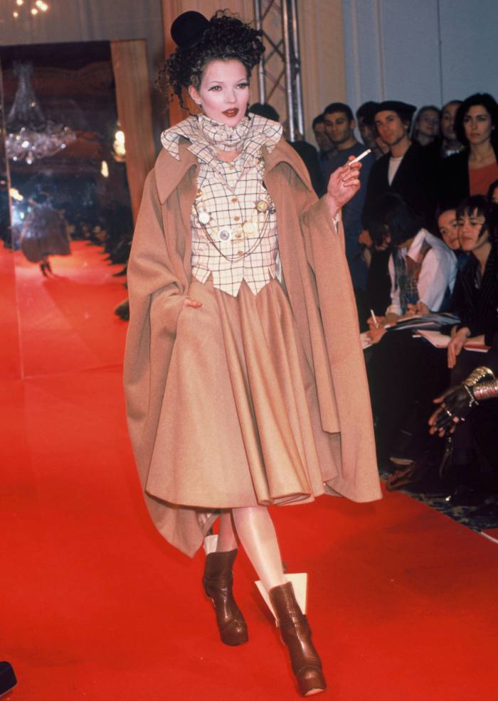 Kate Moss on the Vivienne Westwood AW93 runway