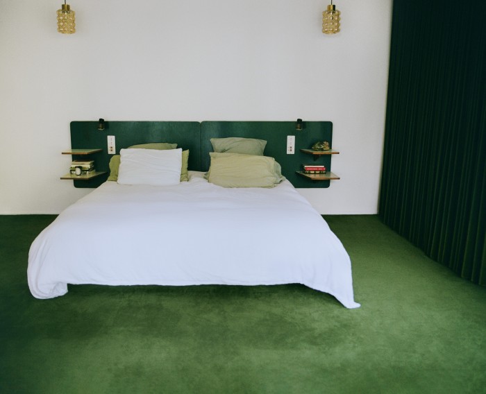 Her Gio Ponti bed, which she bought from a hotel