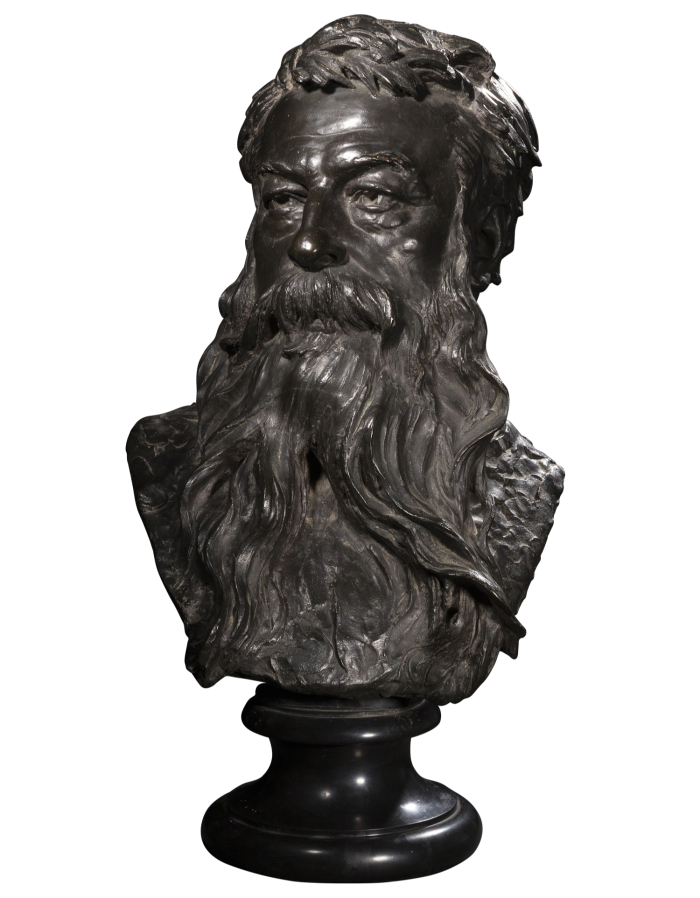 A bronze bust of Ernest Meissonier by René de Saint-Marceaux, at Galerie de Bayser