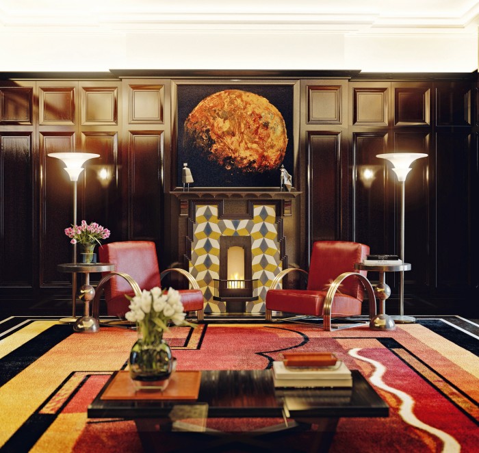 The residents’ lobby at 60 Curzon