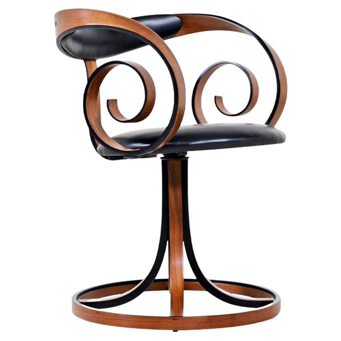 Plycraft laminated-walnut Scroll chair by George Mulhauser, $3,895, danishmodernla.com