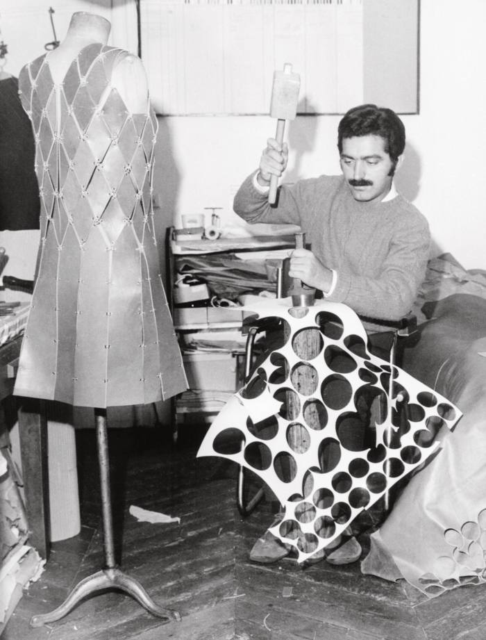 The inspiration: : the late Paco Rabanne at work in 1966