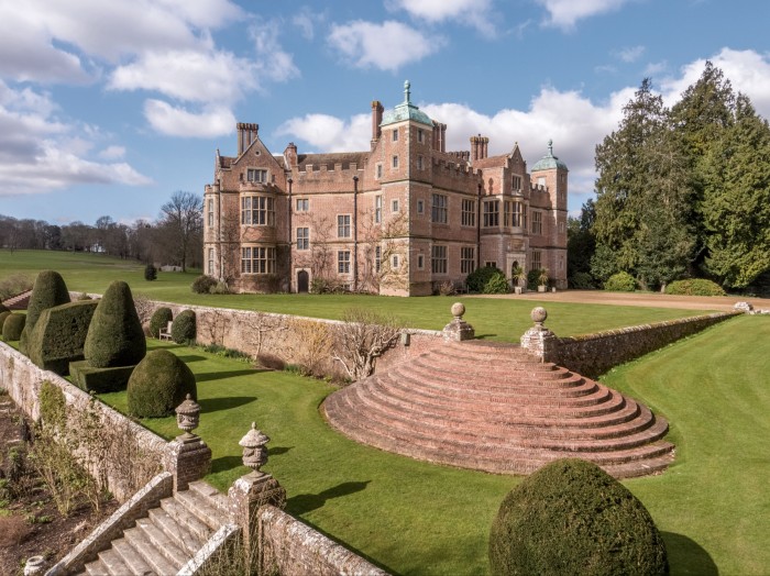 The Capability Brown-designed terrace lawns at Chilham Castle in Kent
