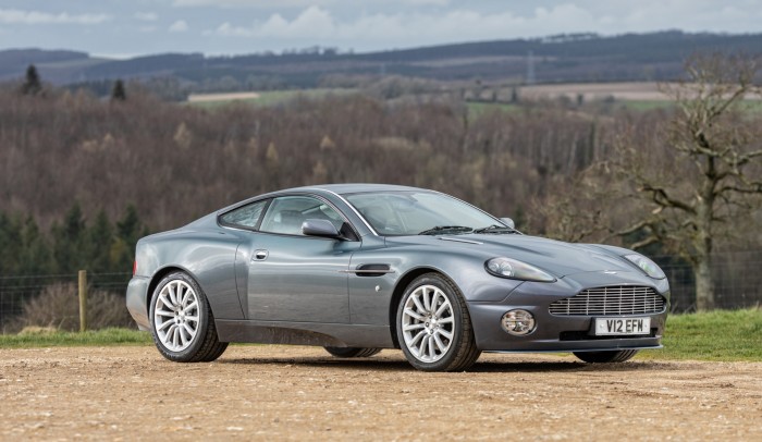 A 2002 Aston Martin Vanquish previously owned by Hugh Grant 