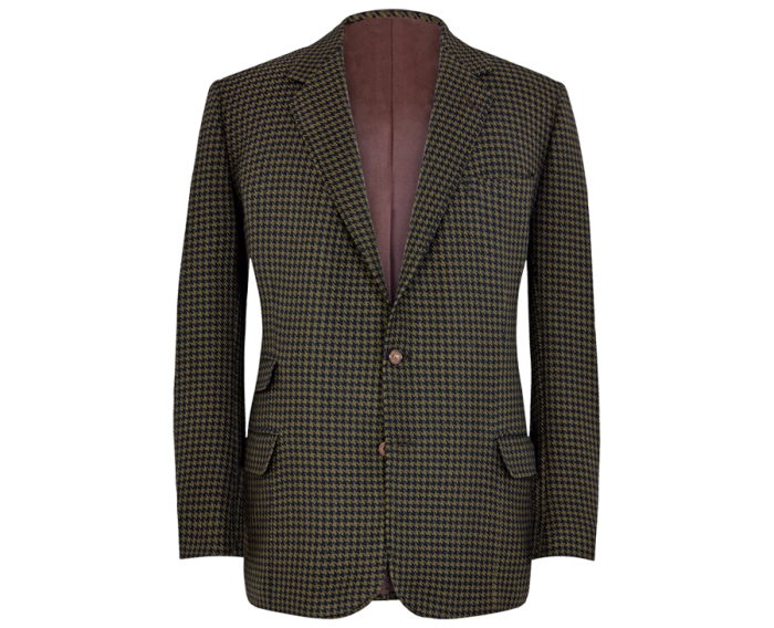 Huntsman Gregory Peck cashmere houndstooth bespoke sports coat, from £7,200