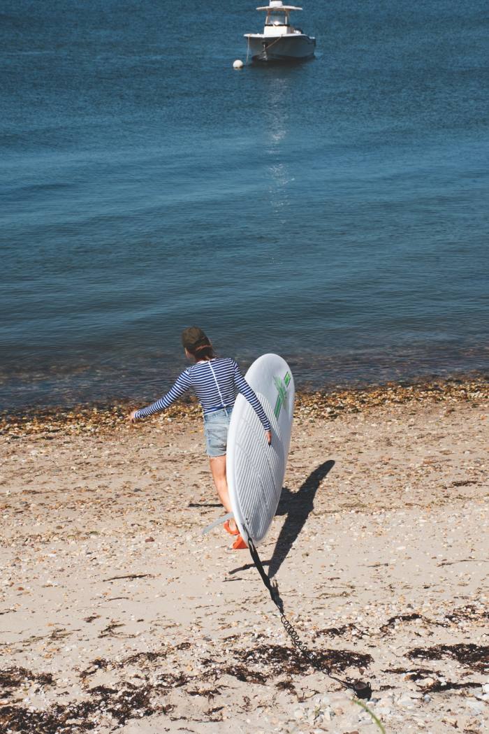 Westman recently began paddleboarding in East Hampton