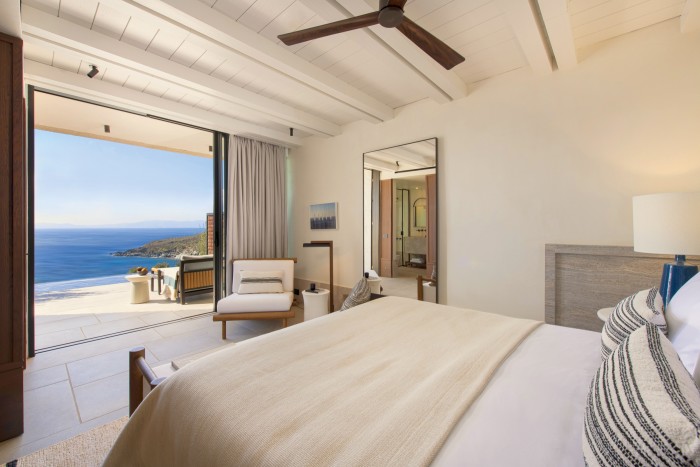 A room with a sea view at Odera Tinos