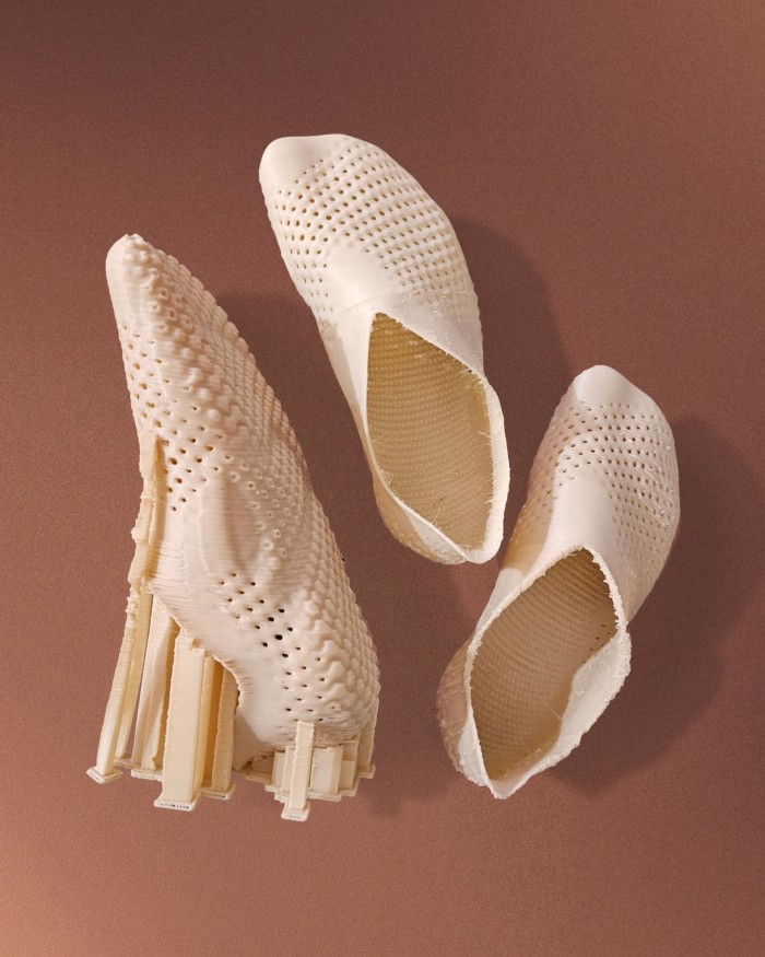 Vivobarefoot and Balena’s compostable shoe, 3D-printed in BioCir flex material