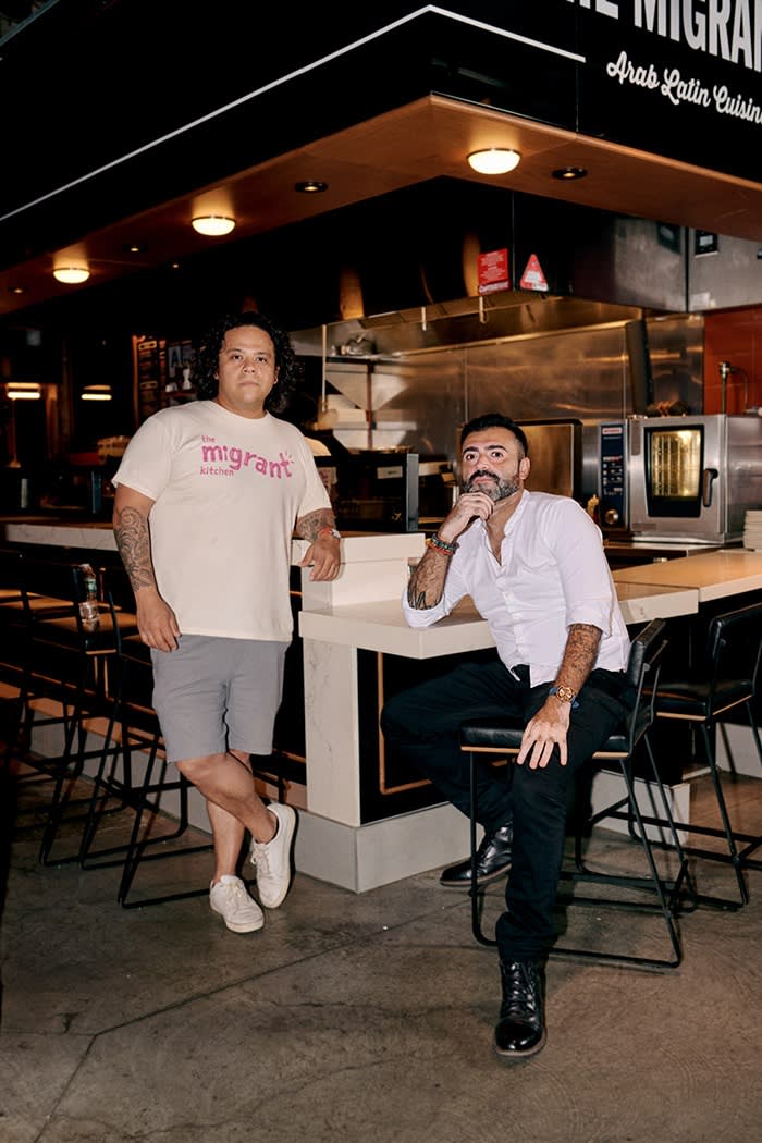 Migrant Kitchen was founded by Dan Dorado, left, and Nasser Jaber​