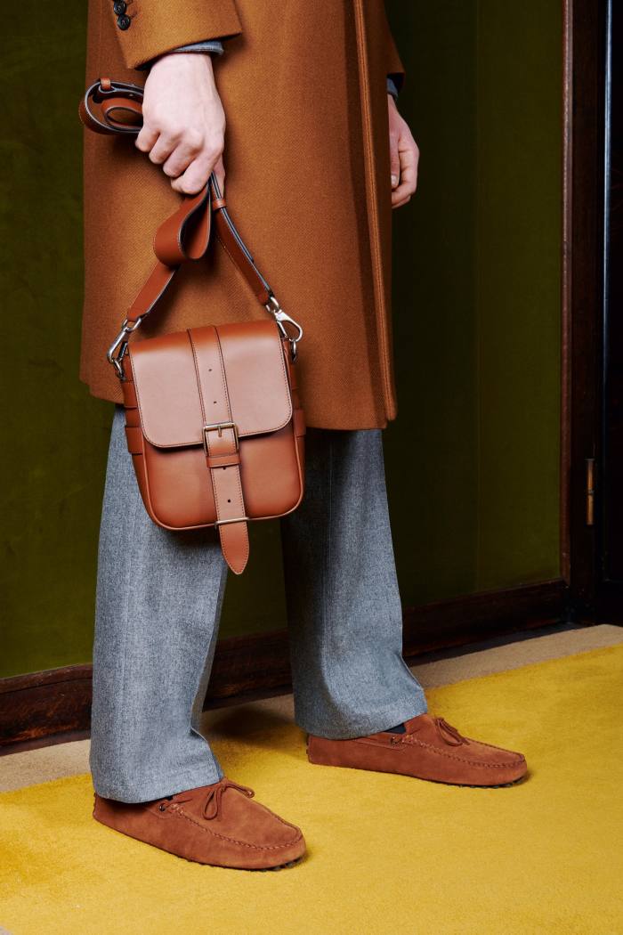 A leather satchel from the a/w 2020 collection