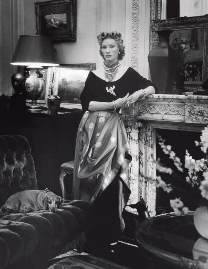 Millicent Rogers photographed at home for Vogue, 1947