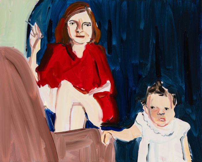 Train to Vermont, 2020, by Chantal Joffe