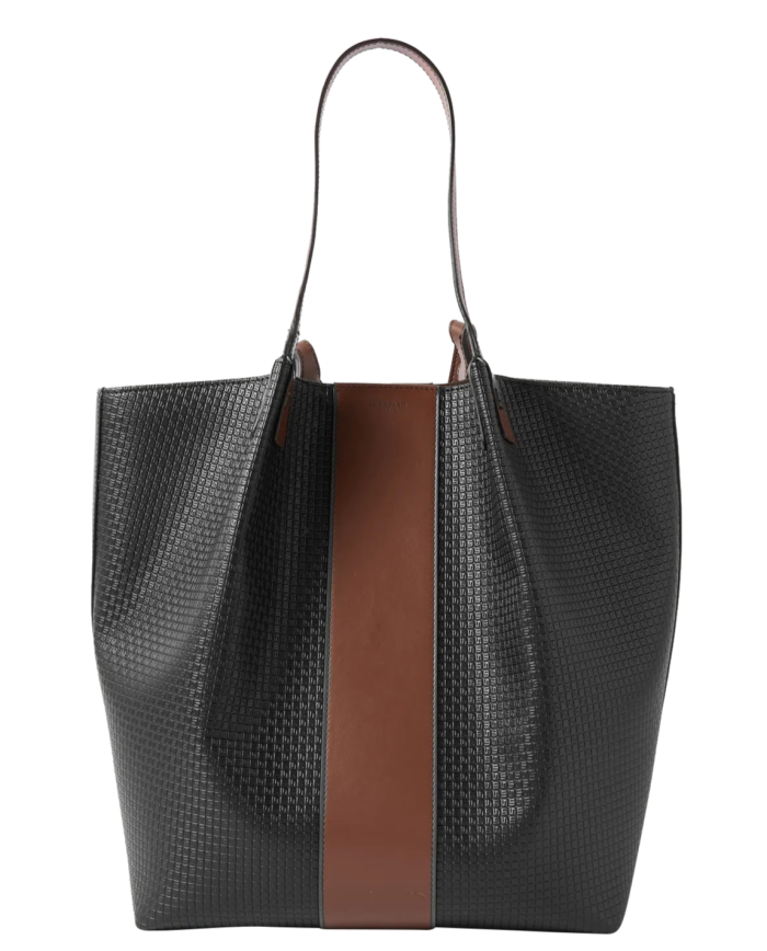 Serapian leather-trimmed coated-canvas tote, £750, mrporter.com