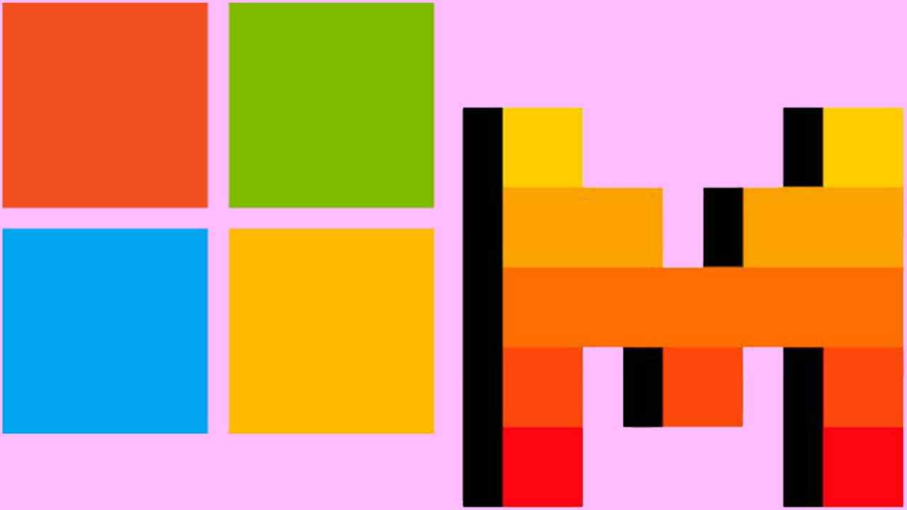 A montage of the logos of Microsoft and Mistral