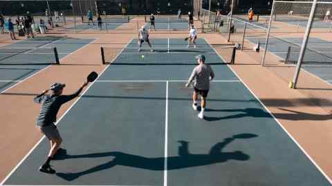 Pickleball players in Palm Springs, California