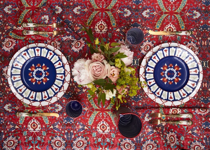 Cabana rectangular Persia table linen, £430