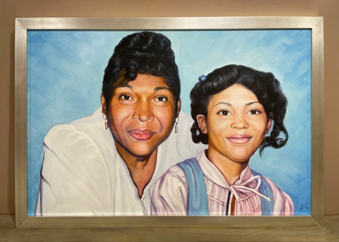 The painting of Ambrose and her mother given to her by Missy Elliott