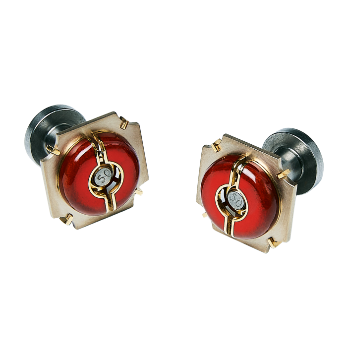 Oktaaf gold, silver and enamel 2001 bolts and nuts cufflinks, $27,500