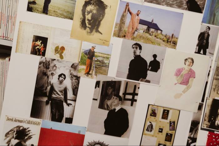 One of Moralioglu’s moodboards at his studio