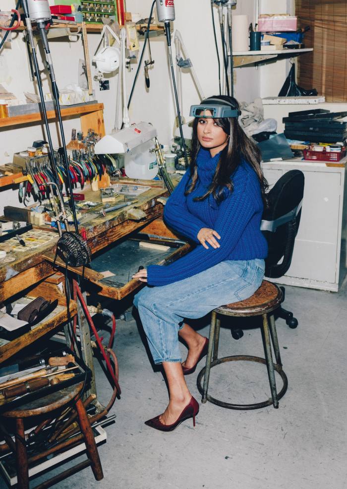 Shiffon co-founder Shilpa Yarlagadda in a jewellers in New York