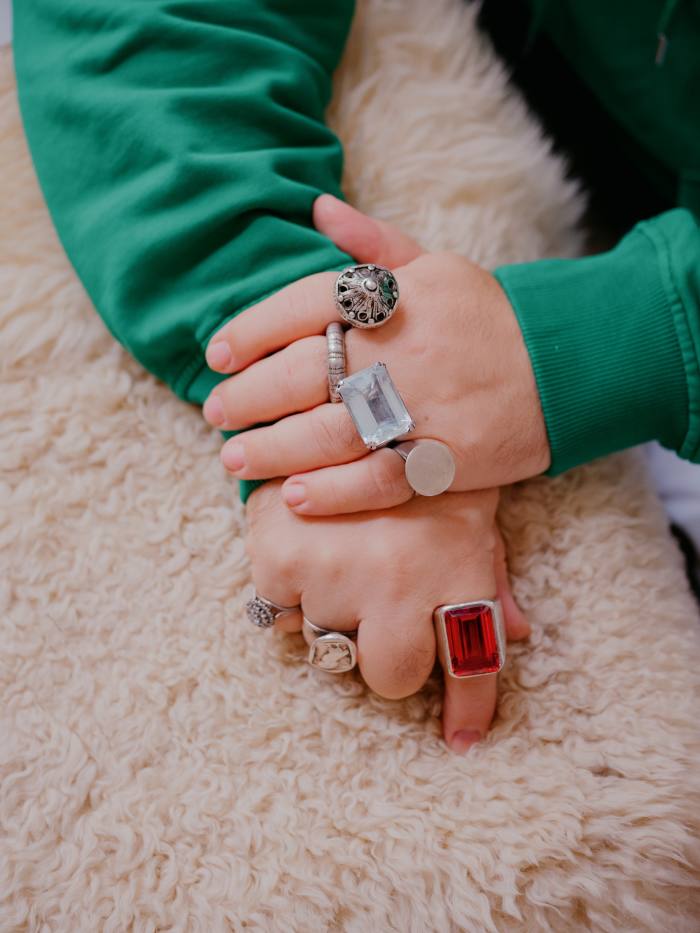 Rings are the designer’s style signifier - he wears one on almost every finger