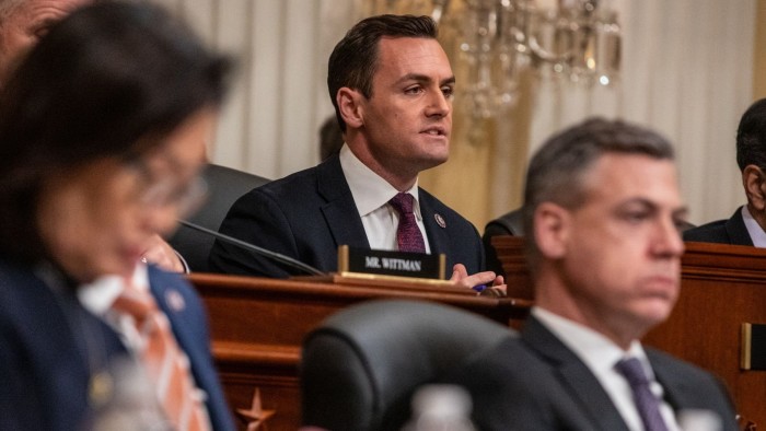 Representative Mike Gallagher, a Republican from Wisconsin and chair of the House Select Committee on the Strategic Competition Between the US and the Chinese Communist Party, speaks in Congress earlier this year.