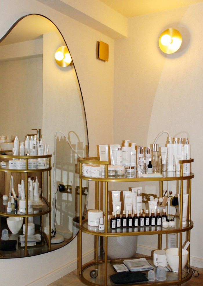 Products on show in Gennari’s salon in Notting Hill