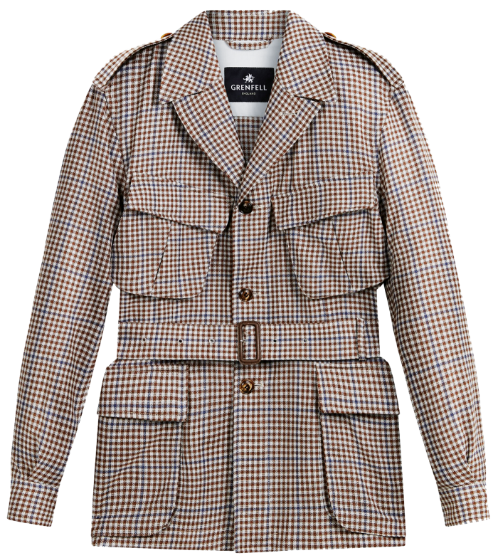 Grenfell wool check Sahara jacket, £695