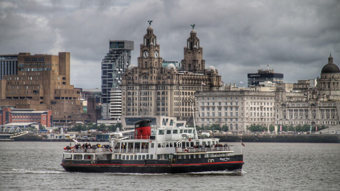 Boat on the river mersey