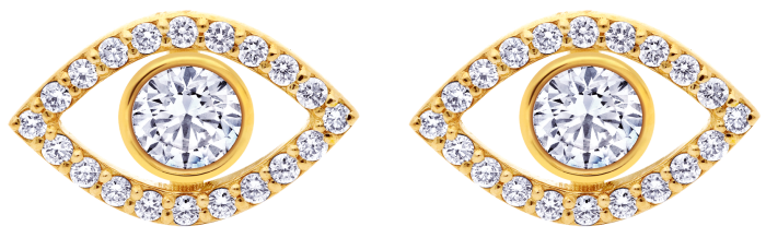 Idyl gold and diamond Big stud, $245, with Audrey add-on, $285