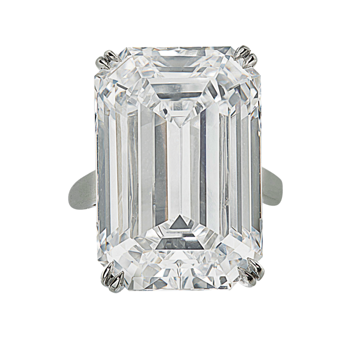 Emerald-cut 28.86ct D-colour, type-IIA diamond, sold at Christie’s for $2.1M