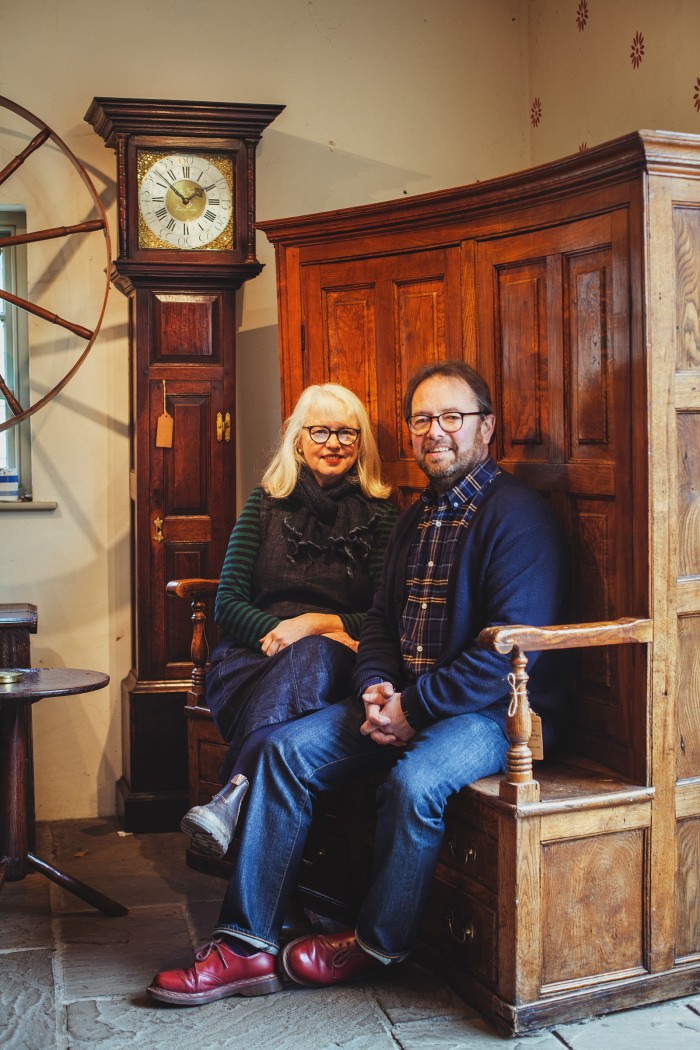Betsan and Tim Bowen in their antiques store – they set up their business in 2003