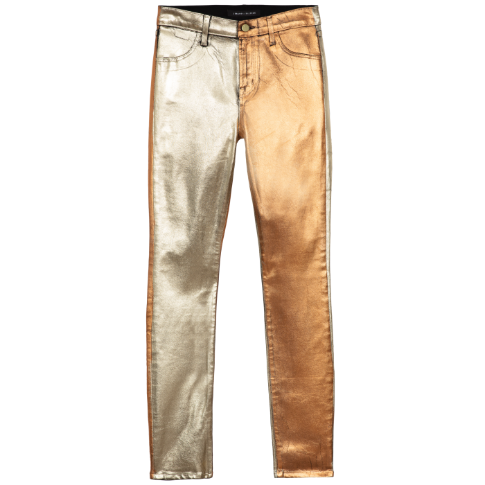 J Brand x Halpern high-rise Maria trousers in Gold-Dust Multi-Foil