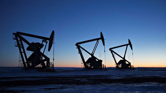 Oil pumps in North Dakota, US
