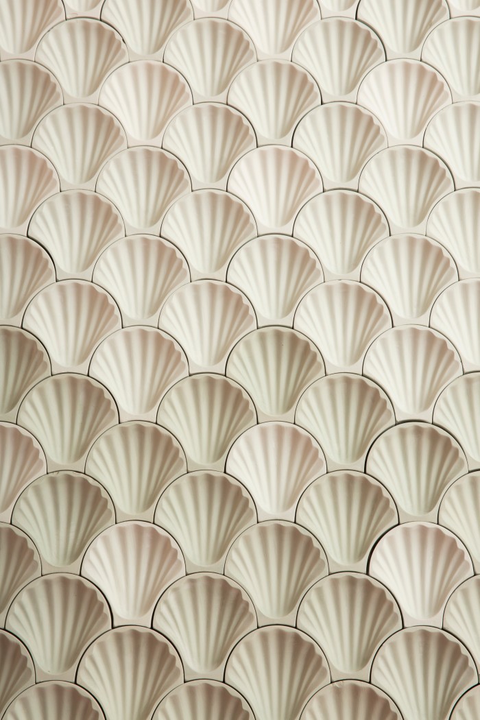 Rocaille mosaic of seashells by Fornace Brioni, from €10 per piece